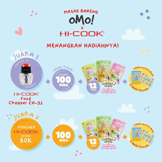 Masak Bareng Omo! Berhadiah Food Chopper, Uang, Voucher, dll