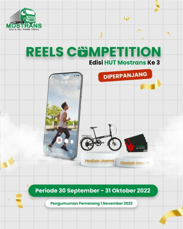 Mostrans Reels Competition Berhadiah Sepeda Lipat & E-wallet