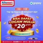 Top Up Gopay di Alfamart Berhadiah Logam Mulia @ 20 Gram!