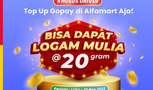 Top Up Gopay di Alfamart Berhadiah Logam Mulia @ 20 Gram!