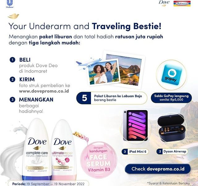 Undian Dove x Indomaret Berhadiah Trip ke Labuan Bajo, iPad, dll