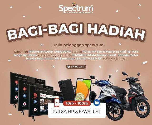 Undian Spectrum Bagi-Bagi Hadiah Honda Beat, HP, TV Setiap Bulan