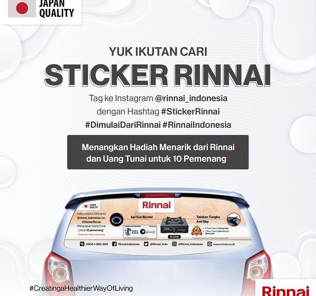 Foto Mobil Bersticker Rinnai, Menangkan Hadiah Jutaan Rupiah