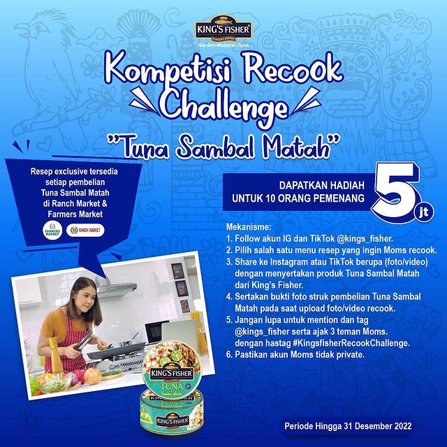 Kompetisi Recook Tuna Sambal Matah Berhadiah Total 5 Juta Rupiah