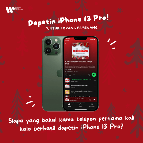 Kuis Akhir Tahun Warner Music Berhadiah iPhone 13 Pro