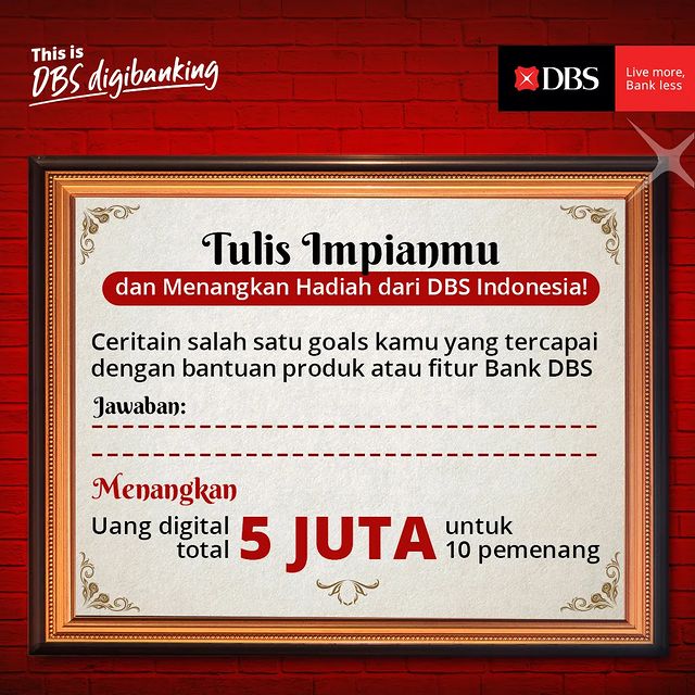 Kuis This Is DBS Digibanking Berhadiah Total 5 Juta Rupiah