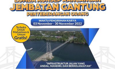 Lomba Konsep Jembatan Gantung PUPR Berhadiah Total 45 Juta