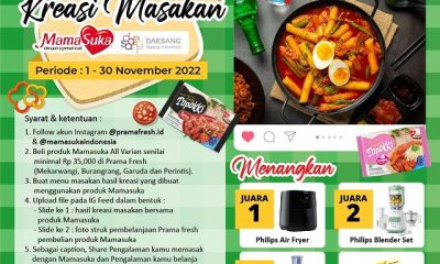Lomba Kreasi Masakan MamaSuka Berhadiah Air Fryer, Blender, dll