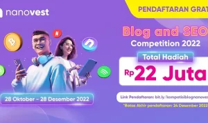 Lomba Menulis Blog & SEO Nanovest 2022 Berhadiah Total 22 Juta