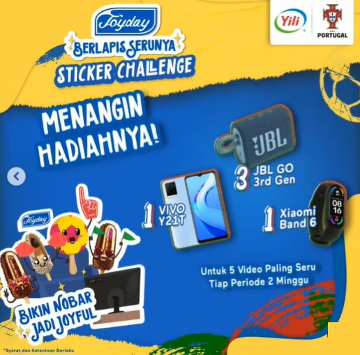 Joyday Sticker Challenge Berhadiah Vivo Y21T Tiap 2 Minggu