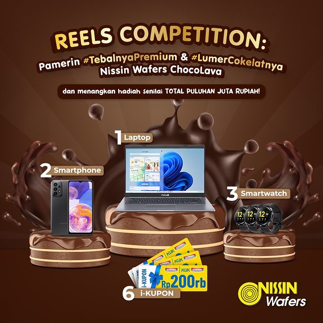 Lomba Video Nissin Wafers Choco Lava Berhadiah Laptop, Hp, dll