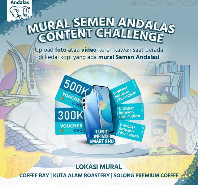 Mural Semen Andalas Challenge Berhadiah Infinix Smart 6 HD