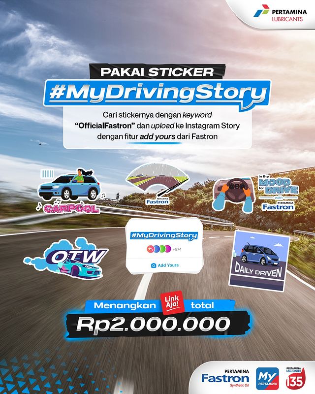 Pakai Sticker My Driving Story Berhadiah Saldo LinkAja Total 2 Juta