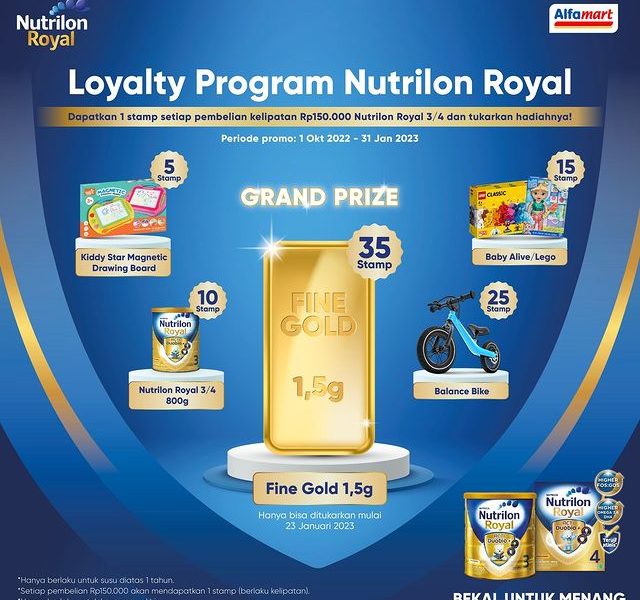 Promo Susu Nutrilon Royal Berhadiah Logam Mulia 1,5g, dll