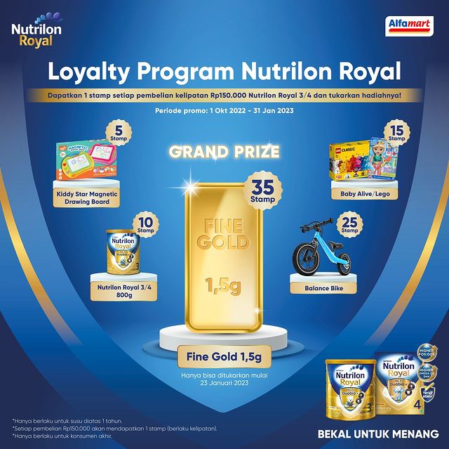 Promo Susu Nutrilon Royal Berhadiah Logam Mulia 1,5g, dll