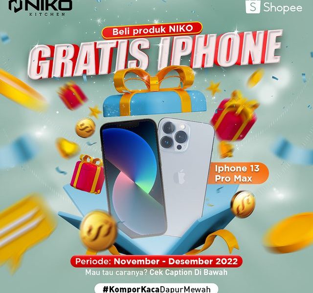Promo Undian Beli Produk Niko Gratis iPhone 13 Pro Max