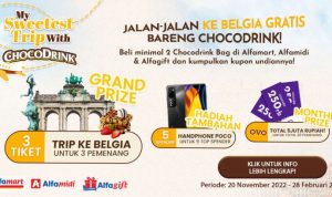 Undian Chocodrink Berhadiah Paket Liburan ke Belgia, HP & OVO