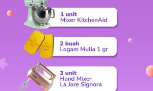 Undian Haan Beluber Hadiah Mixer, Emas, & E-wallet Jutaan Rupiah