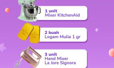 Undian Haan Beluber Hadiah Mixer, Emas, & E-wallet Jutaan Rupiah