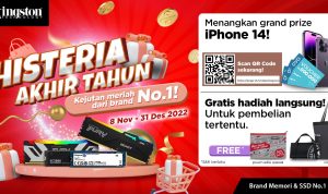 Undian Kingston Histeria Akhir Tahun 2022 Berhadiah iPhone 14