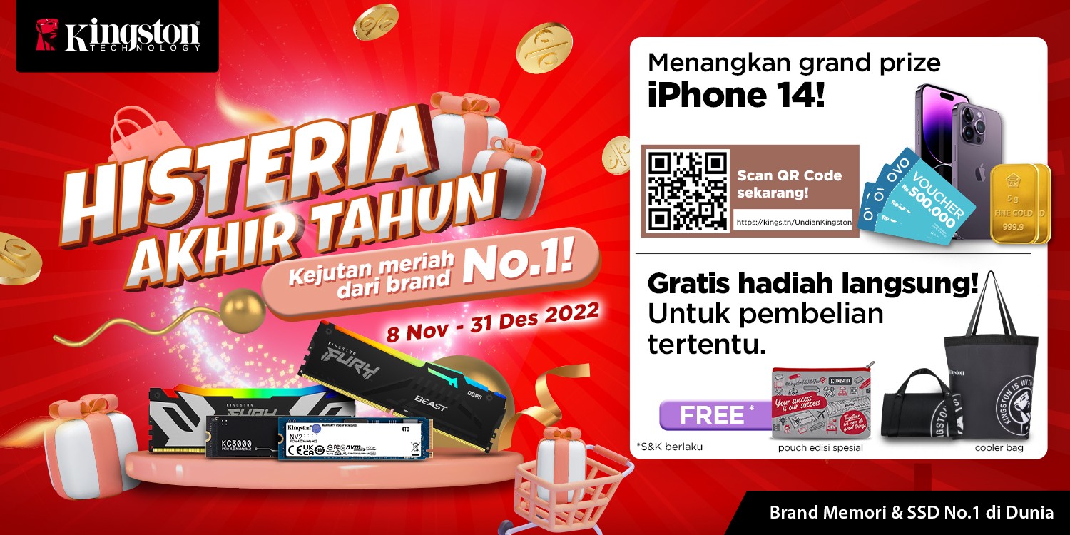 Undian Kingston Histeria Akhir Tahun 2022 Berhadiah iPhone 14