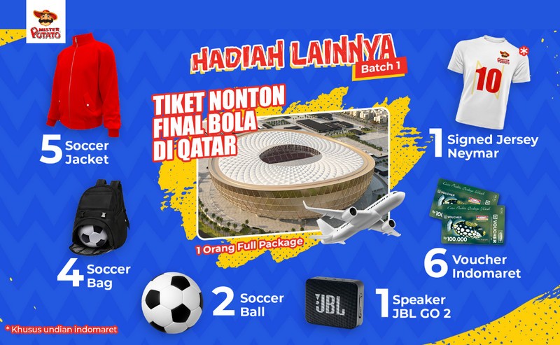 Undian Mister Potato Hadiah Nonton Final Piala Dunia 2022 Qatar
