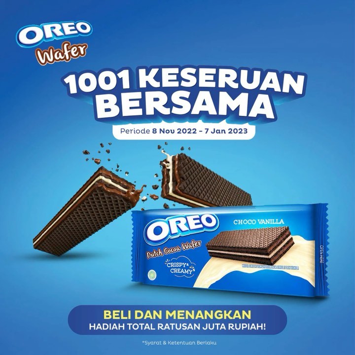 Undian Oreo Wafer Berhadiah Trip ke Singapore Total Ratusan Juta