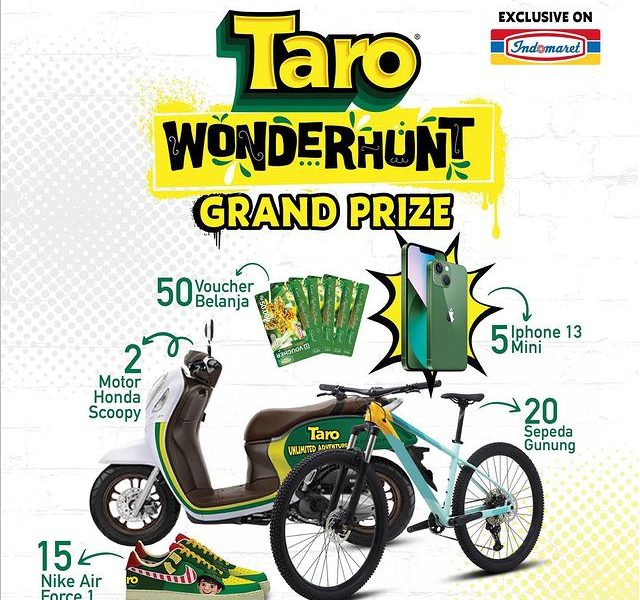 Undian Taro Wonderhunt Berhadiah Total Ratusan Juta Rupiah