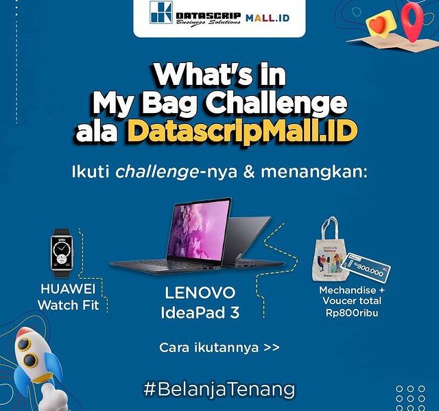 What's In My Bag Challenge Datascrip Berhadiah Lenovo IdeaPad 3