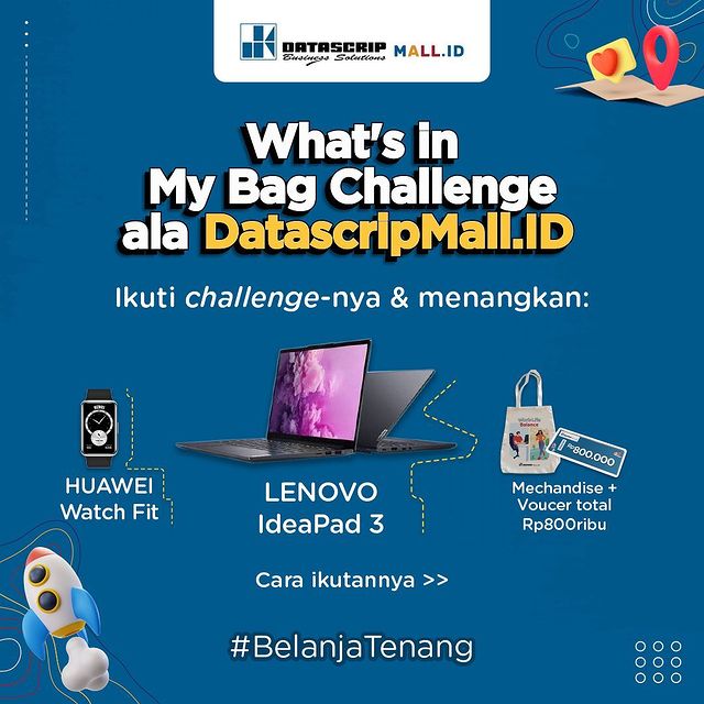 What's In My Bag Challenge Datascrip Berhadiah Lenovo IdeaPad 3