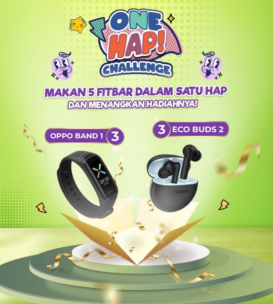 Fitbar One Hap Challenge Berhadiah Oppo Band 1 & Eco Buds 2