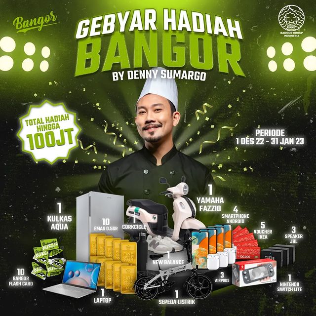 Gebyar Undian Burder Bangor Berhadiah Motor, Laptop, Kulkas, dll