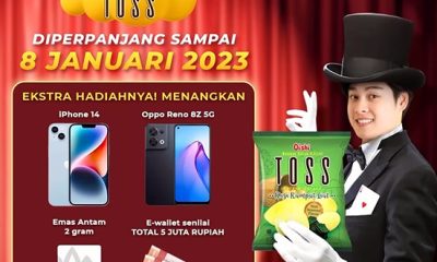 Kompetisi Toss Oishi Berhadiah iPhone 14, Oppo Reno 8Z 5G, dll