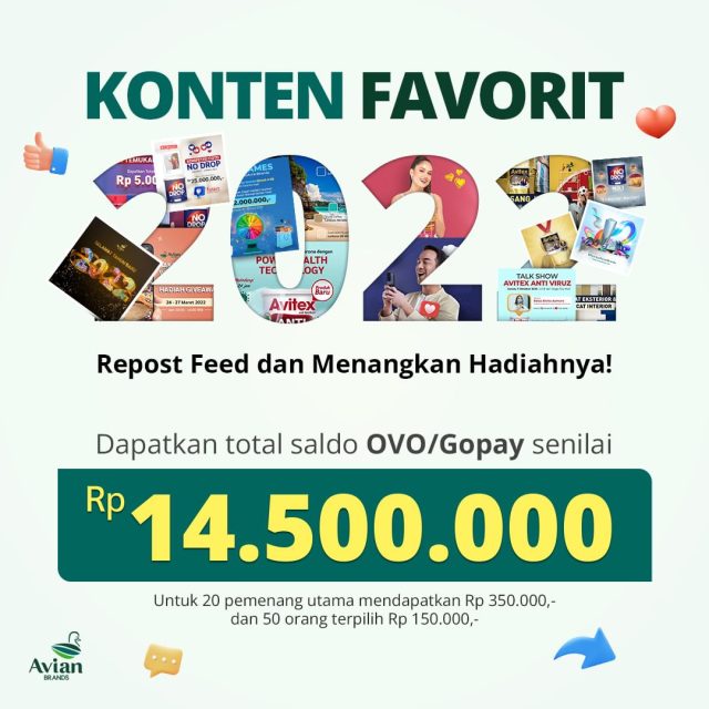 Kuis Konten Favorit 2022 Berhadiah Saldo Total 14,5 Juta Rupiah