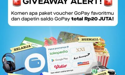 Kuis Paket Voucher Gopay Favorit Berhadiah Saldo Total 20 Juta