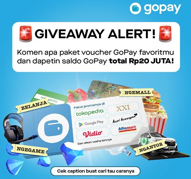 Kuis Paket Voucher Gopay Favorit Berhadiah Saldo Total 20 Juta