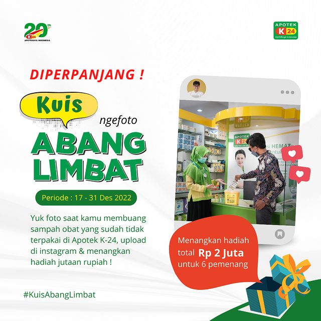 Lomba Foto Buang Sampah di Apotek K24 Berhadiah Total 2 Juta