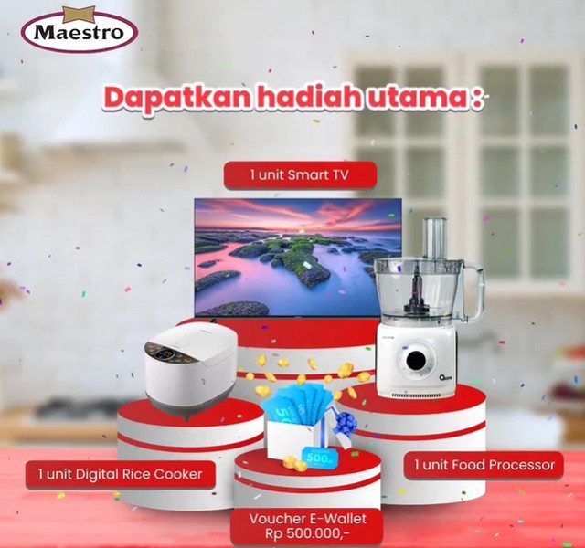 Lomba Resep Viral Maestro Berhadiah Smart TV, Food Processor, dll