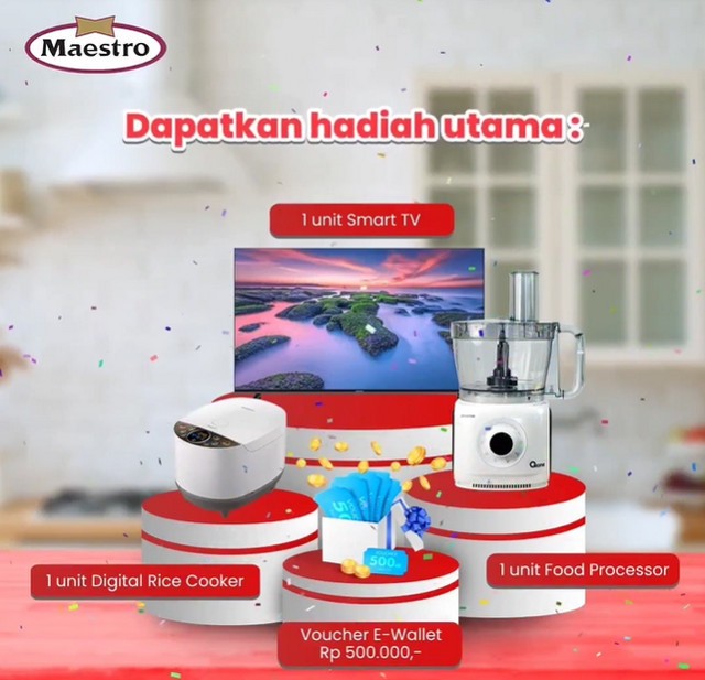 Lomba Resep Viral Maestro Berhadiah Smart TV, Food Processor, dll