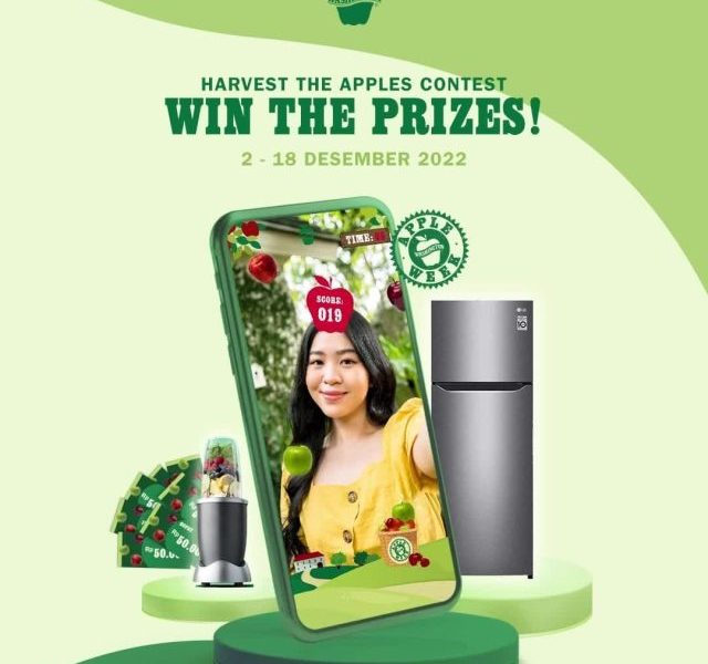 Main Filter Panen Apple Berhadiah Kulkas 2 Pintu, Juicer & Gopay
