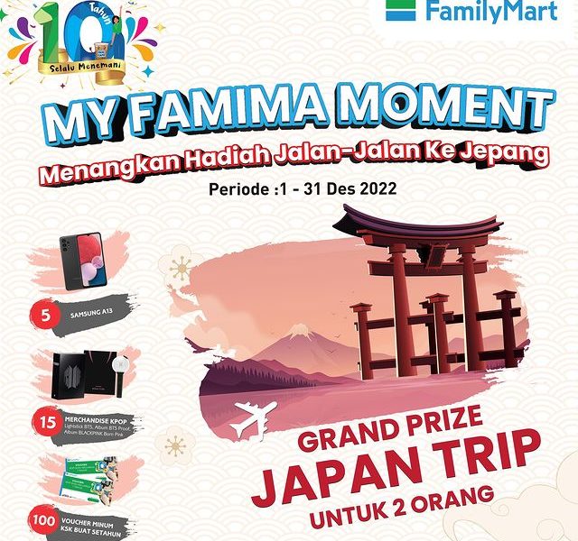 My Famima Moment Challenge Berhadiah Trip ke Jepang, HP, dll