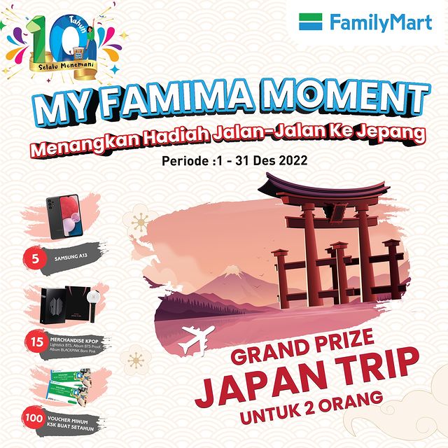 My Famima Moment Challenge Berhadiah Trip ke Jepang, HP, dll