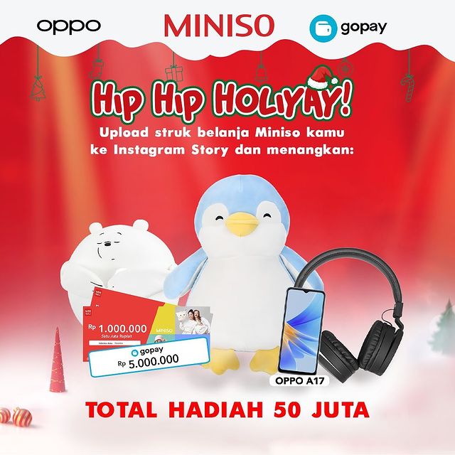 Promo Undian Miniso Hip Hip Holiyay! Total Hadiah 50 Juta