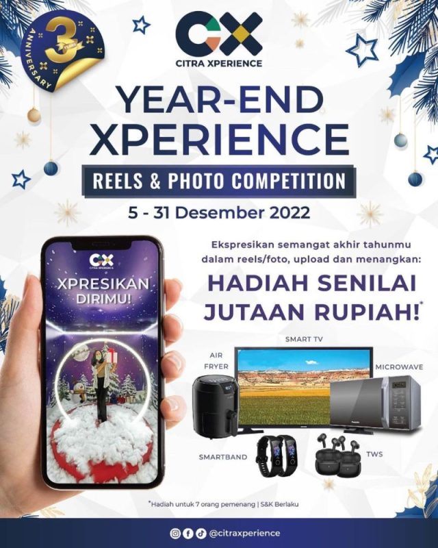 Year-End Xperience Challenge Berhadiah Smart TV, Air Fryer, dll