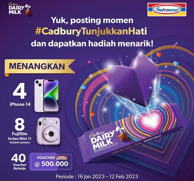 Cadbury Tunjukkan Hati Challenge Berhadiah 4 unit iPhone 14