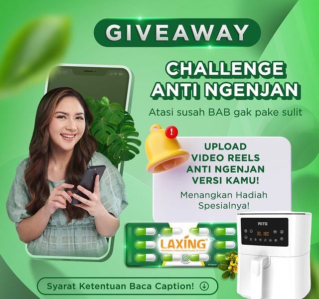 Challenge Laxing Anti Ngenjan Berhadiah 1 unit Air Fryer