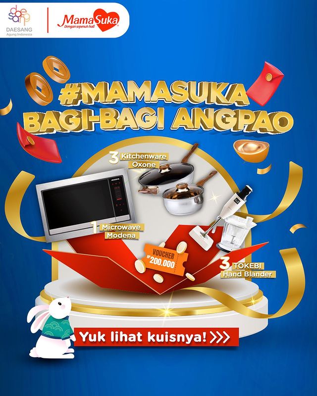 Kuis MamaSuka Bagi-Bagi Angpao Microwave dan lainnya