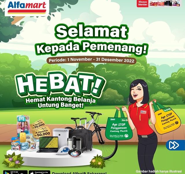 Pemenang Promo Stamp HEBAT Alfamart 1 Nov - 31 Des 2022