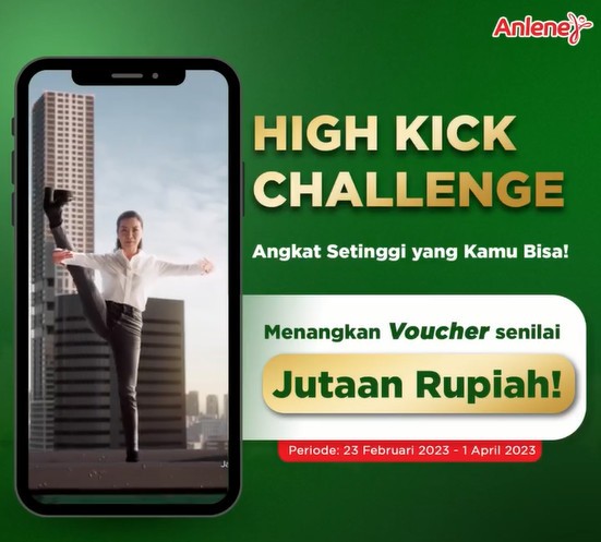 Anlene High Kick Challenge Berhadiah Voucher Jutaan Rupiah