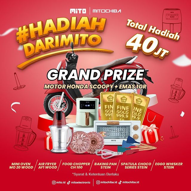 Bantu Mito Capai 400K+ Followers Berhadiah Total 40 Juta Rupiah